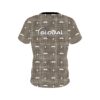 900 Global Brown Plaid Mustache CoolWick Bowling Jersey - Image 2