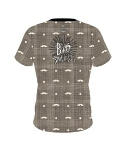 Alternative view of Big Bowling Brown Plaid Mustache CoolWick Bowling Jersey