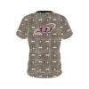 Columbia 300 Brown Plaid Mustache CoolWick Bowling Jersey - Image 2