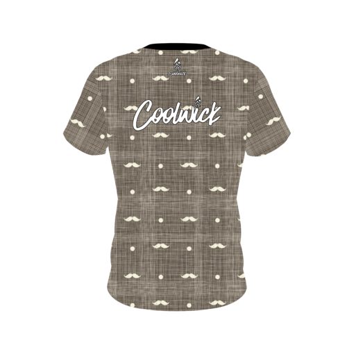 Signature Brown Plaid Mustache CoolWick Bowling Jersey - Image 2