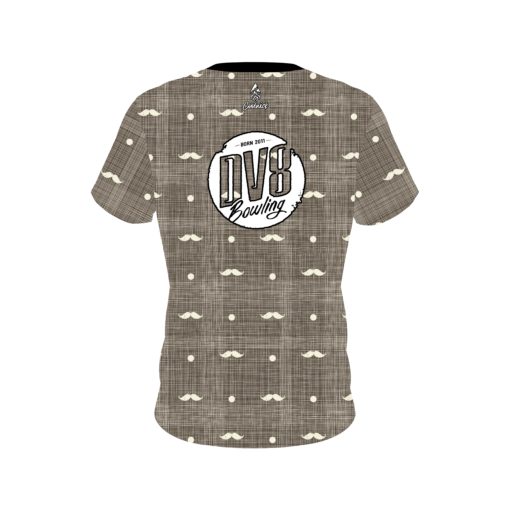 DV8 Brown Plaid Mustache CoolWick Bowling Jersey - Image 2
