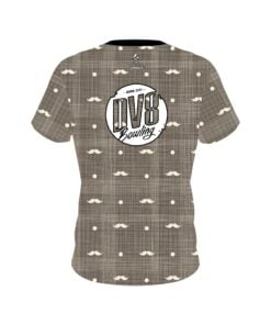Alternative view of DV8 Brown Plaid Mustache CoolWick Bowling Jersey