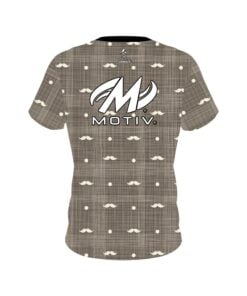 Alternative view of Motiv Brown Plaid Mustache CoolWick Bowling Jersey