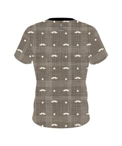 Alternative view of Plain Brown Plaid Mustache CoolWick Bowling Jersey