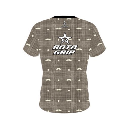 Roto Grip Brown Plaid Mustache CoolWick Bowling Jersey - Image 2