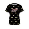 Columbia 300 Black Gold Mustache CoolWick Bowling Jersey