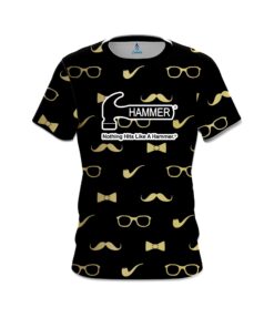 Hammer Black Gold Mustache CoolWick Bowling Jersey