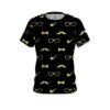 Plain Black Gold Mustache CoolWick Bowling Jersey