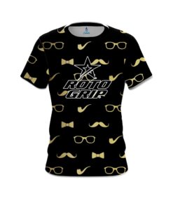 Roto Grip Black Gold Mustache CoolWick Bowling Jersey