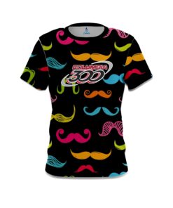 Columbia 300 Multi-Colored Mustache CoolWick Bowling Jersey