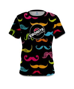 Ebonite Multi-Colored Mustache CoolWick Bowling Jersey