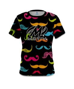 Motiv Multi-Colored Mustache CoolWick Bowling Jersey