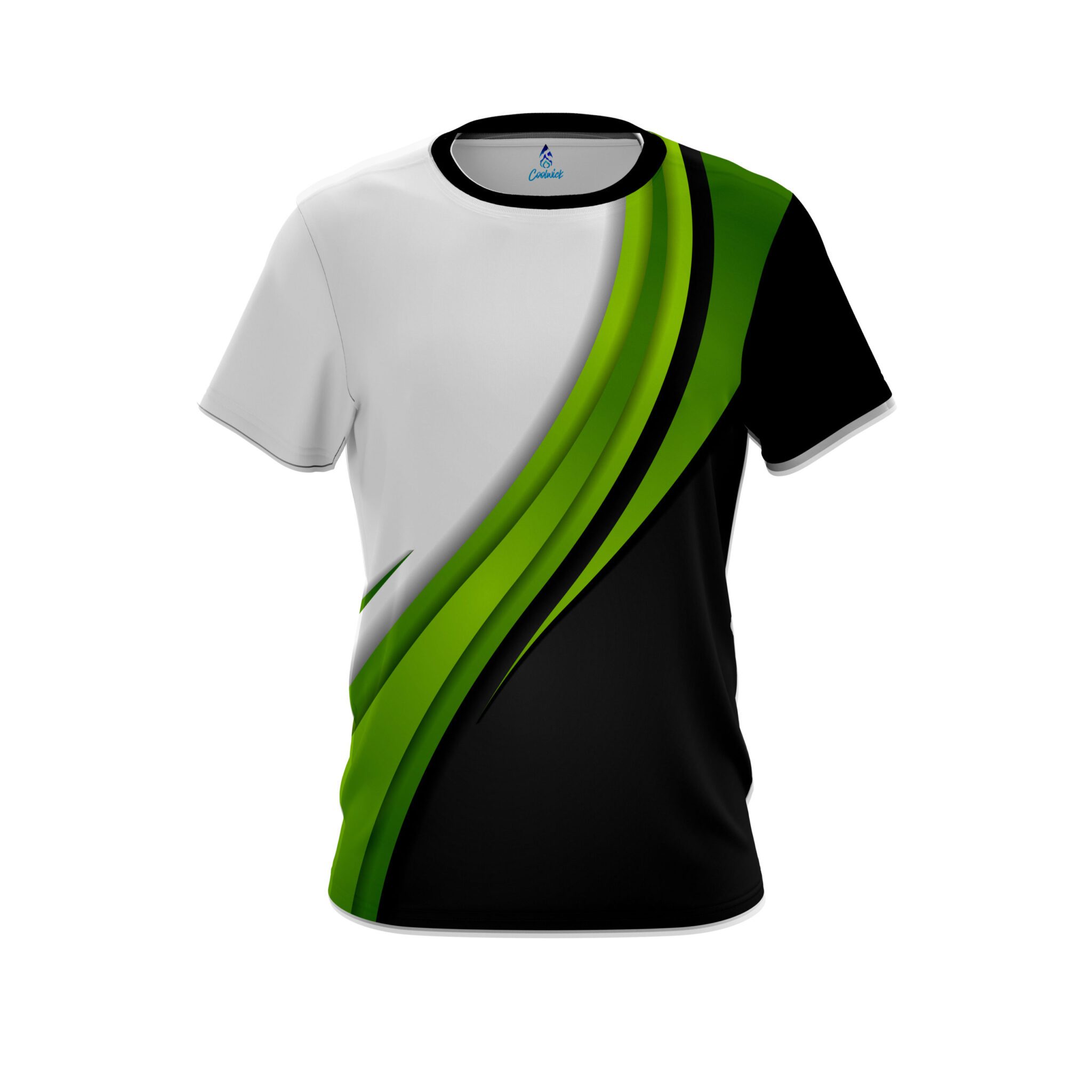 Plain Green Flutter CoolWick Bowling Jersey