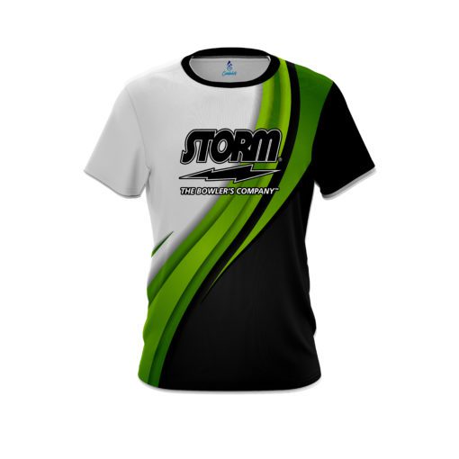 Storm Green Flutter CoolWick Bowling Jersey