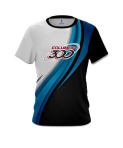Columbia 300 Blue Flutter CoolWick Bowling Jersey