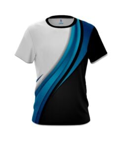 Plain Blue Flutter CoolWick Bowling Jersey