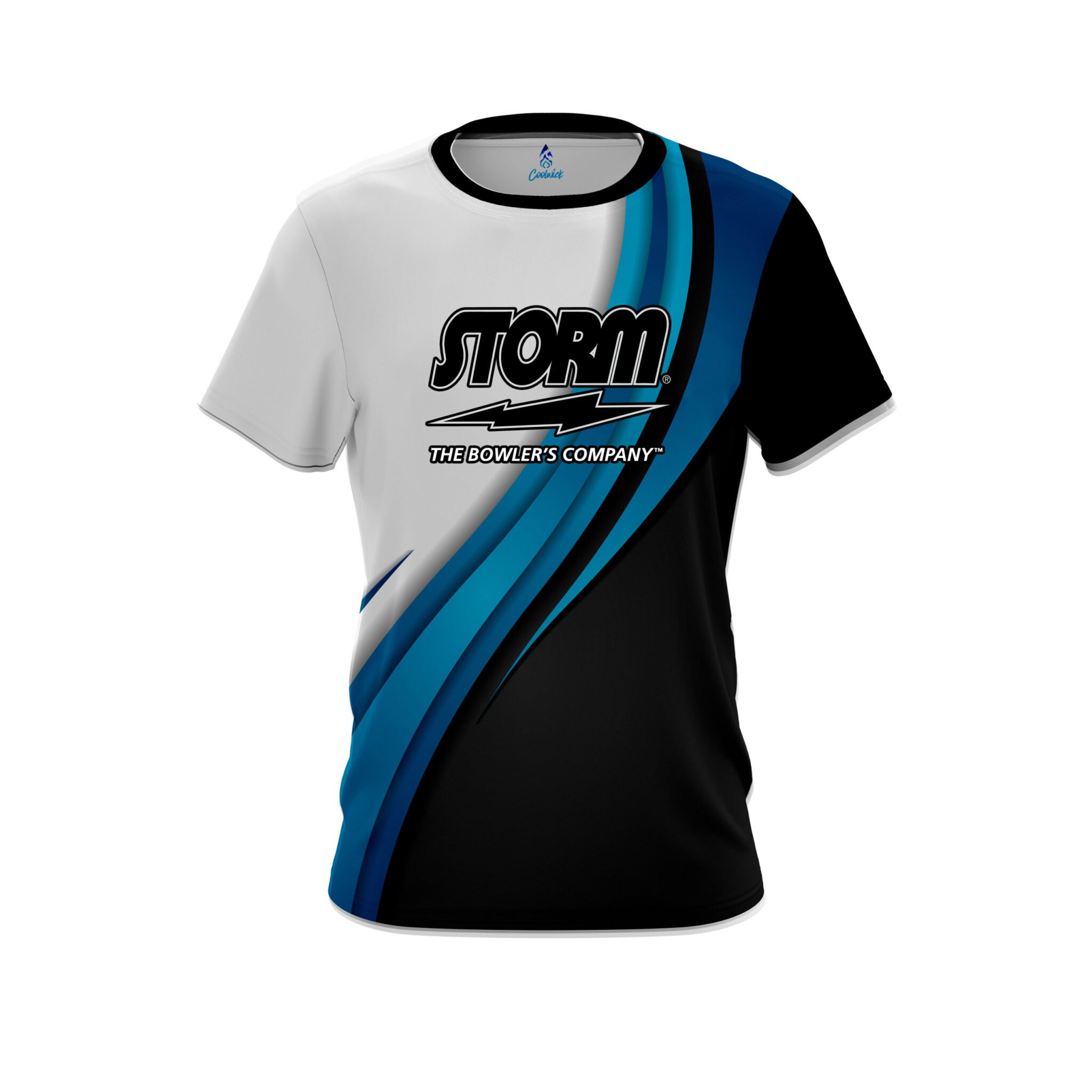 Storm Blue Flutter CoolWick Bowling Jersey