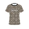 900 Global Brown Plaid Mustache CoolWick Bowling Jersey