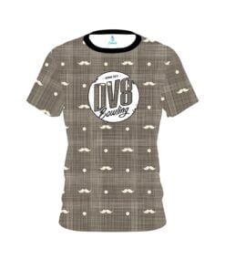 DV8 Brown Plaid Mustache CoolWick Bowling Jersey