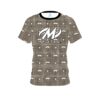 Motiv Brown Plaid Mustache CoolWick Bowling Jersey