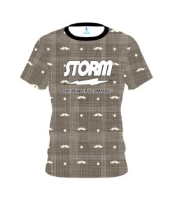 Storm Brown Plaid Mustache CoolWick Bowling Jersey