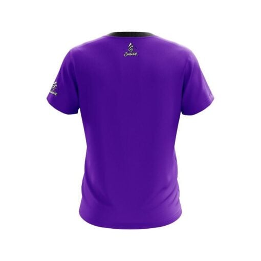 Plain Purple CoolWick Bowling Jersey - Image 2