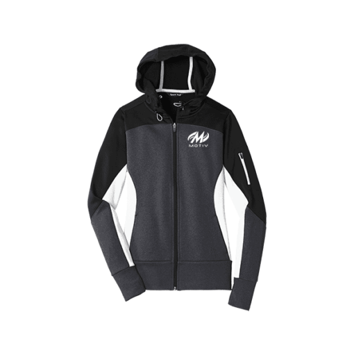 Motiv Women's Fleece GT1 Colorblock Full Zip Hooded Jacket