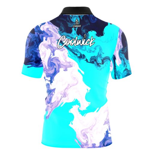Signature Abstract Quick Ship CoolWick Sash Zip Bowling Jersey - Image 2