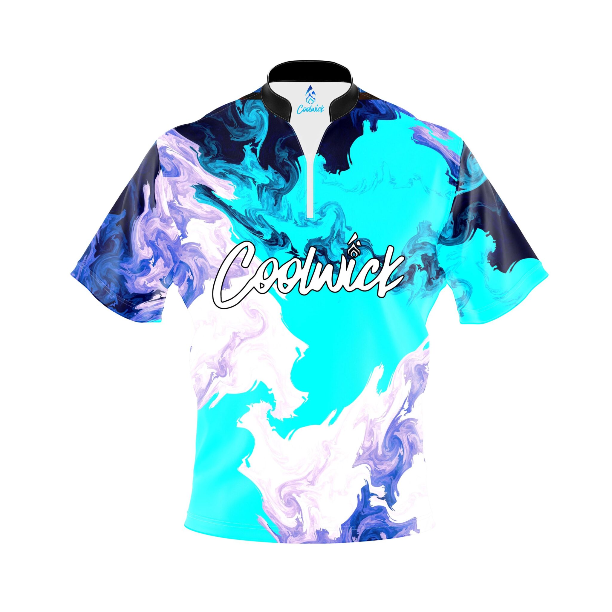 Signature Abstract Quick Ship CoolWick Sash Zip Bowling Jersey