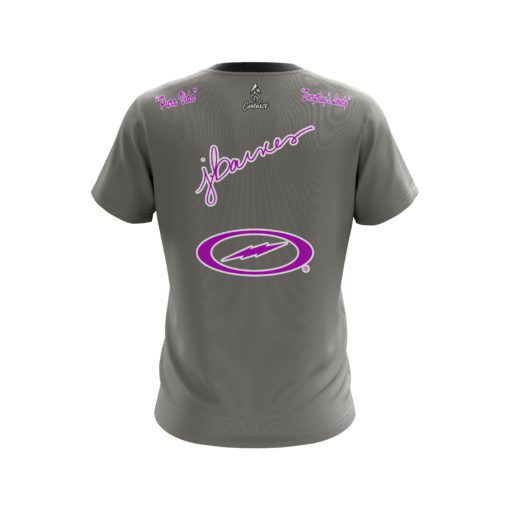 Josie Barnes Grey & Teal Splatter Replica CoolWick Bowling Jersey - Image 2