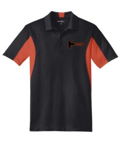 Hammer Quick Ship Black Orange Sleeve Sport Wick CoolWick Polo