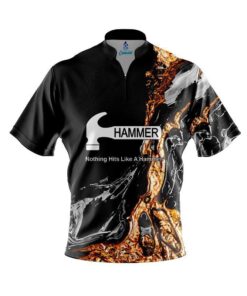 Hammer Onyx Gold Quick Ship CoolWick Sash Zip Bowling Jersey