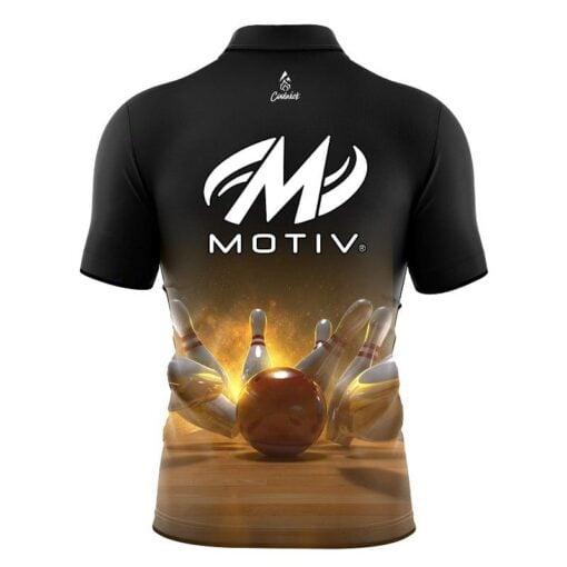 Motiv Strike Force Quick Ship CoolWick Sash Zip Bowling Jersey - Image 2