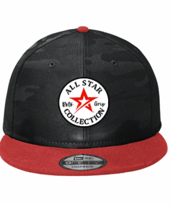 Roto Grip ASC New Era Camo Black Red Flat Bill Snapback CoolWick Hat