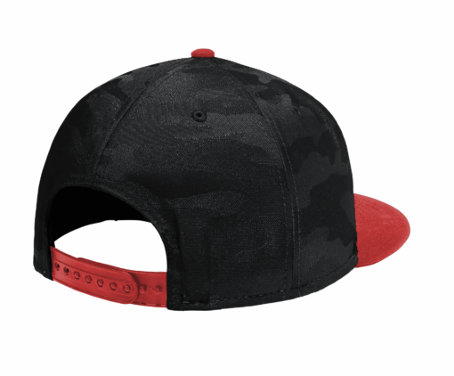 Roto Grip ASC New Era Camo Black Red Flat Bill Snapback CoolWick Hat - Image 2