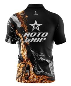 Alternative view of Roto Grip Onyx Gold Quick Ship CoolWick Sash Zip Bowling Jersey