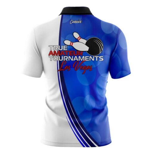 TAT True Amateur Tournament Blue Swoosh CoolWick Bowling Jersey - Image 2