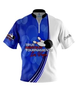 TAT True Amateur Tournament Blue Swoosh CoolWick Bowling Jersey