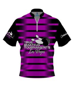 TAT True Amateur Tournament Purple Lines CoolWick Bowling Jersey