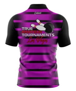 Alternative view of TAT True Amateur Tournament Purple Lines CoolWick Bowling Jersey