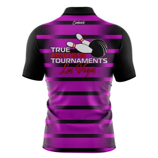 TAT True Amateur Tournament Purple Lines CoolWick Bowling Jersey - Image 2