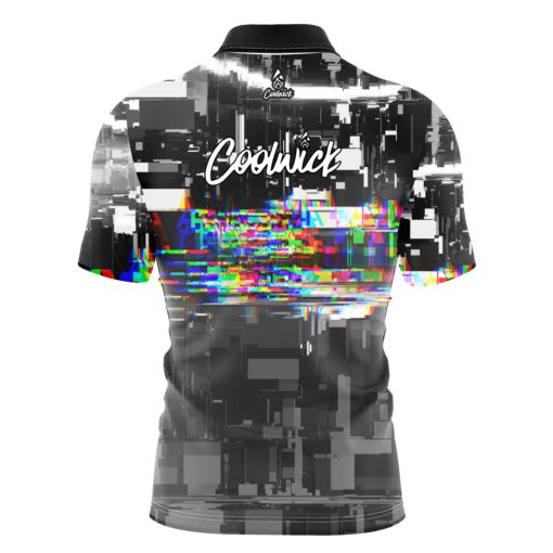 Signature Glitch Quick Ship CoolWick Sash Zip Bowling Jersey - Image 2