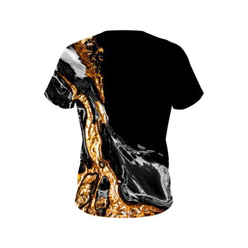 Plain Onyx Gold CoolWick Bowling Jersey - Image 2