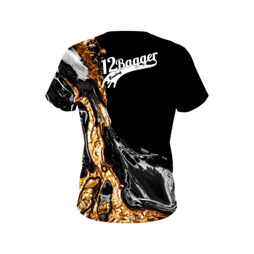 12Bagger Bowling Onyx Gold Bowling Jersey - Image 2
