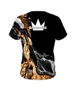 Alternative view of Brunswick Onyx Gold CoolWick Bowling Jersey