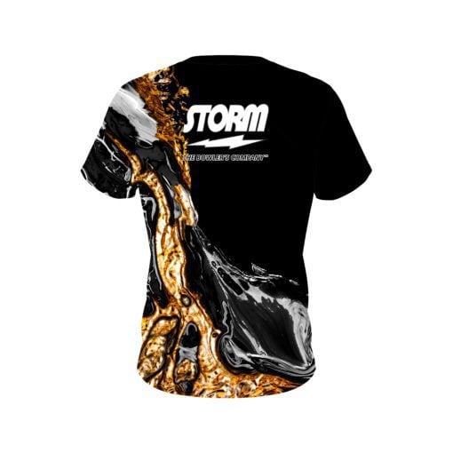Storm Onyx Gold CoolWick Black Bowling Jersey - Image 2