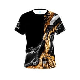 Plain Onyx Gold CoolWick Bowling Jersey