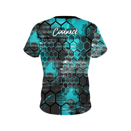 Signature Coolwick Teal Honeycomb Bowling Jersey - Image 2
