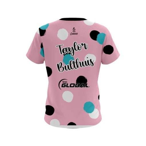 900 Global Taylor Bulthuis Pink Dots CoolWick Bowling Jersey - Image 2