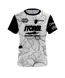Maria Bulanova White Black Flowers CoolWick Bowling Jersey